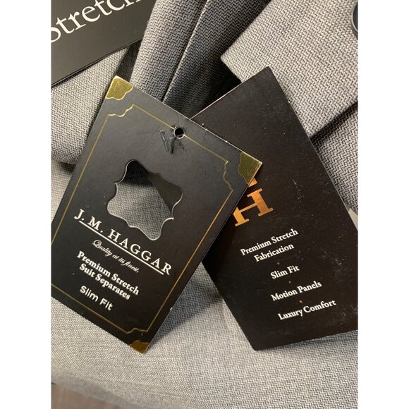 NWT 42R Mens J.M. Haggar Slim Fit Stretch Suit Seperate Jacket Gray Blazer - Picture 4 of 12